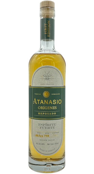 Atanasio Orígenes Reposado Espíritu Fuerte, the bottle reviewed
