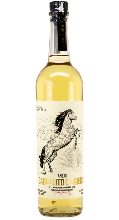 El Caballito Cerrero Caballito Cerrero Chato Añejo, the bottle reviewed