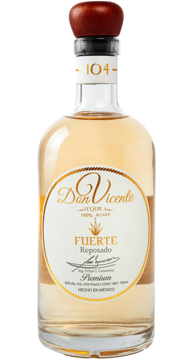 Don Vicente Fuerte Reposado, the bottle reviewed