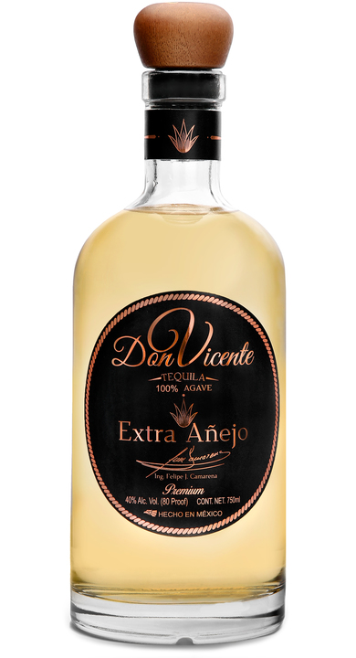 Don Vicente Tequila Extra Añejo, the bottle reviewed
