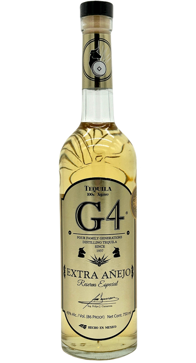 Tequila G4 G4 Extra Añejo Reserva Especial - 6 year, the bottle reviewed