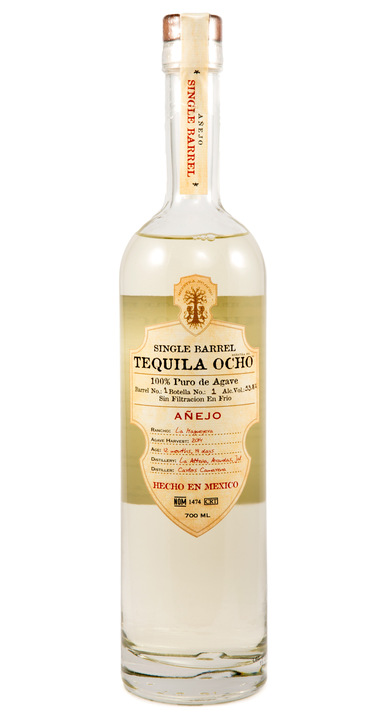Tequila Ocho Ocho Tequila Añejo (Single Barrel) - La Magueyera 2014, the bottle reviewed