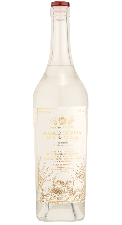 PM Spirits Tequila Blanco Still Strength, the bottle reviewed