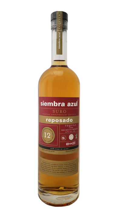 Siembra Azul Suro 12th Anniv. Reposado, the bottle reviewed