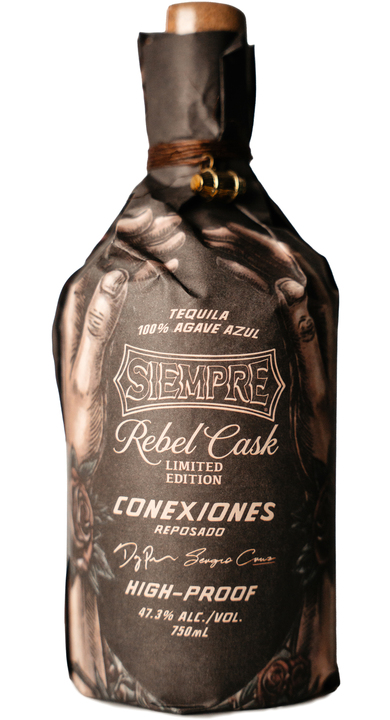 Siempre Tequila Rebel Cask Conexiones Reposado, the bottle reviewed