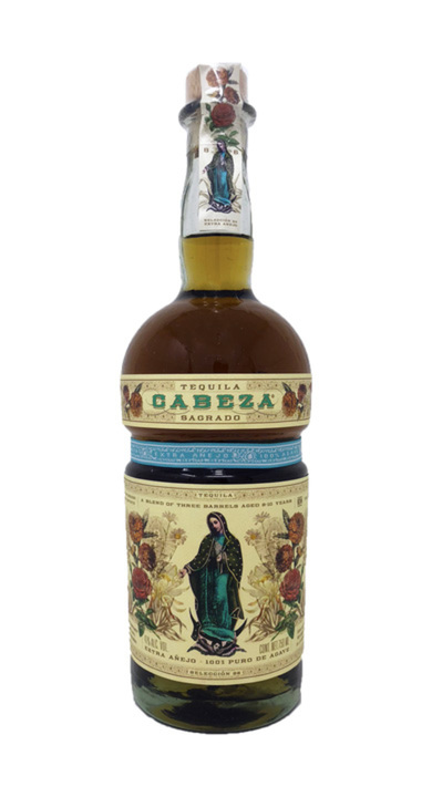 Tequila Cabeza Sagrado Extra Anejo, the bottle reviewed