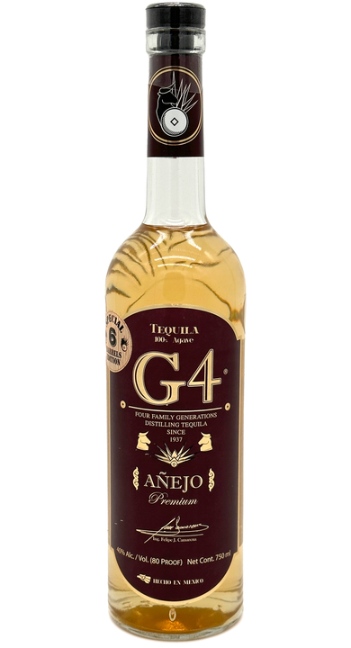 Tequila G4 Añejo (6 Barrels Edition), the bottle reviewed