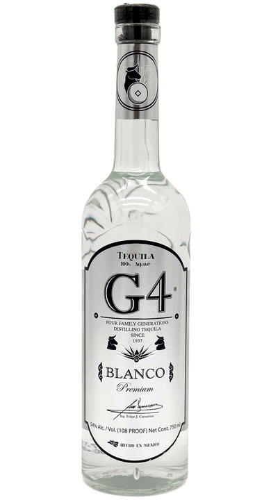 Tequila G4 Blanco 108, the bottle reviewed