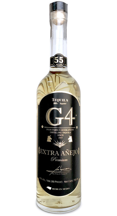 Tequila G4 Extra Añejo "55", the bottle reviewed