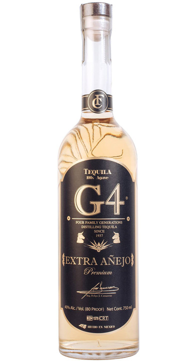 Tequila G4 Extra Añejo, the bottle reviewed