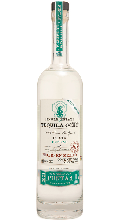 Tequila Ocho Plata Puntas - 2021 La Ladera, the bottle reviewed