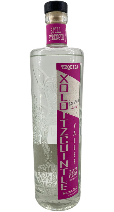 Tequila Xoloitzcuintle Plata Fuerte "Valles", the bottle reviewed