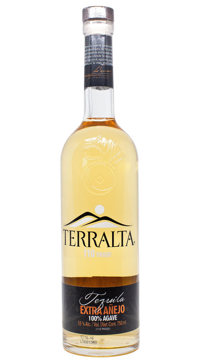 Tequila Terralta Terralta Tequila Extra Añejo 110, the bottle reviewed