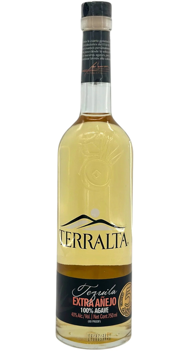 Tequila Terralta Terralta Tequila Extra Añejo 5 year, the bottle reviewed