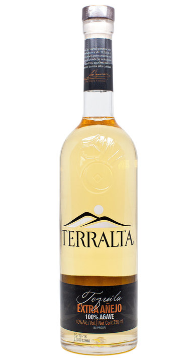 Tequila Terralta Terralta Tequila Extra Añejo, the bottle reviewed